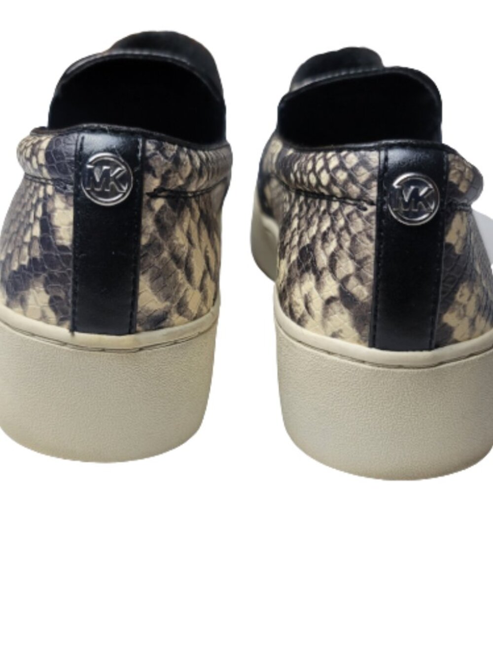 Michael Kors Snake Print Platform Slip On Sneakers Size 7.5 Earthy Indie Leather - Picture 12 of 12